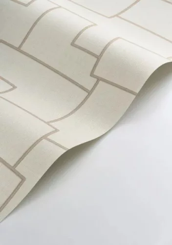 Casadeco Matera vlies, vinyl anyagú, beige, barna színű, textilhatású, geometriai, Modern tapéta