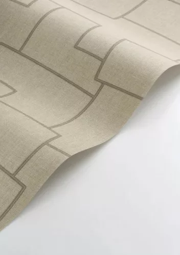 Casadeco Matera vlies, vinyl anyagú, barna színű, textilhatású, geometriai, Modern tapéta