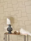 Casadeco Matera vlies, vinyl anyagú, barna színű, textilhatású, geometriai, Modern tapéta