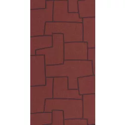   Casadeco Matera vlies, vinyl anyagú, bordó, kék színű, textilhatású, geometriai, Modern tapéta
