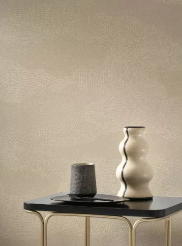 Casadeco Matera vlies, vinyl anyagú, homok színű, struktúrált, foltos, Modern tapéta