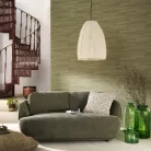 Casadeco Matera vlies, vinyl anyagú, zöld színű, foltos, csíkos, Modern tapéta