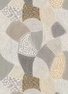 Casadeco Matera vlies, vinyl anyagú, szürke, barna, beige, okker, törtfehér színű, absztrakt, geometriai, textilhatású, Modern poszter