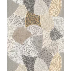   Casadeco Matera vlies, vinyl anyagú, szürke, barna, beige, okker, törtfehér színű, absztrakt, geometriai, textilhatású, Modern poszter