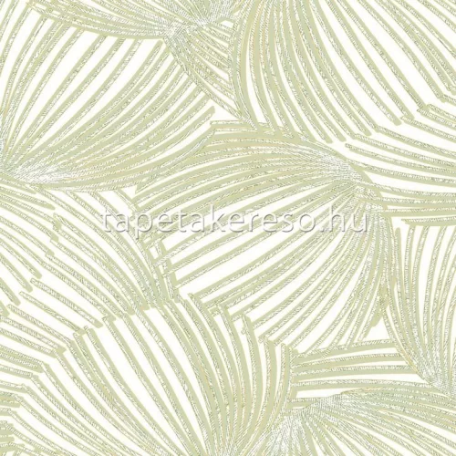 Casadeco Mediterranee vlies anyagú zöld, fehér, arany színű absztrakt modern, natural tapéta