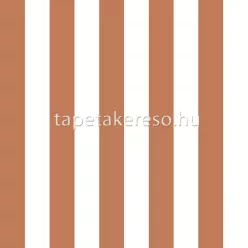   Casadeco Mediterranee vlies anyagú terrakotta, fehér színű csíkos modern, natural tapéta