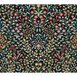   York Magnolia Home by Joanna Gaines papír anyagú fekete, zöld, kék, rózsaszín, piros, barna színű leveles, virágos Romantikus tapéta