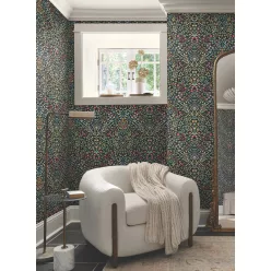   York Magnolia Home by Joanna Gaines papír anyagú fekete, zöld, kék, rózsaszín, piros, barna színű leveles, virágos Romantikus tapéta