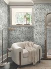 York Magnolia Home by Joanna Gaines papír anyagú fehér, szürke, fekete színű leveles, virágos Romantikus tapéta