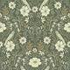 York Magnolia Home by Joanna Gaines papír anyagú zöld, vajszínű, mustársárga színű madaras, virágos Romantikus tapéta