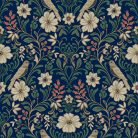 York Magnolia Home by Joanna Gaines papír anyagú kék, zöld, barna, rózsaszín színű madaras, virágos Romantikus tapéta