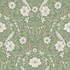 York Magnolia Home by Joanna Gaines papír anyagú zöld, fehér, barna, terrakotta színű madaras, virágos Romantikus tapéta