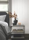 York Magnolia Home by Joanna Gaines papír anyagú fehér, szürke színű leveles, csíkos Romantikus tapéta
