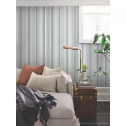   York Magnolia Home by Joanna Gaines papír anyagú kék, fehér színű csíkos Romantikus tapéta