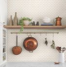 York Magnolia Home by Joanna Gaines papír anyagú beige, piros színű leveles Romantikus tapéta