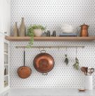 York Magnolia Home by Joanna Gaines papír anyagú kék, fehér színű leveles Romantikus tapéta