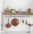 York Magnolia Home by Joanna Gaines papír anyagú fekete, fehér színű leveles Romantikus tapéta