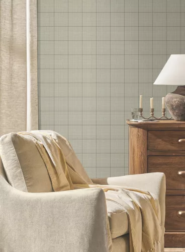 York Magnolia Home by Joanna Gaines papír anyagú keki, zöld színű kockás Romantikus tapéta