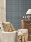 York Magnolia Home by Joanna Gaines papír anyagú kék, barna színű kockás Romantikus tapéta