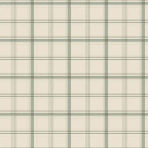 York Magnolia Home by Joanna Gaines papír anyagú beige, zöld, szürke színű kockás Romantikus tapéta