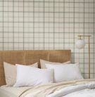 York Magnolia Home by Joanna Gaines papír anyagú beige, zöld, szürke színű kockás Romantikus tapéta