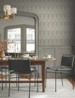 York Magnolia Home by Joanna Gaines papír anyagú fehér, barna színű absztrakt, növényes Romantikus tapéta