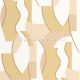 Casadeco Milano Sixties vlies anyagú fehér, beige, sárga, arany színű absztrakt, geometriai retro tapéta