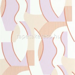   Casadeco Milano Sixties vlies anyagú fehér, lila, beige, narancssárga színű absztrakt, geometriai retro tapéta