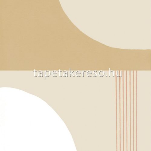 Casadeco Milano Sixties vlies anyagú fehér, barna, beige, szürke, fekete, narancssárga színű geometriai retro tapéta