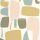 Casadeco Milano Sixties vlies anyagú fehér, zöld, keki, beige színű absztrakt, geometriai retro tapéta