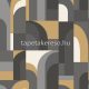 Caselio Moonlight 2 vlies, vinyl anyagú fekete, fehér, szürke, arany színű geometriai modern tapéta