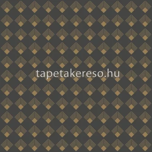 Caselio Moonlight 2 vlies, vinyl anyagú fekete, arany színű geometriai modern tapéta