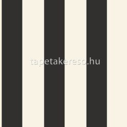   Caselio Moonlight 2 vlies, vinyl anyagú fekete, fehér színű csíkos modern tapéta