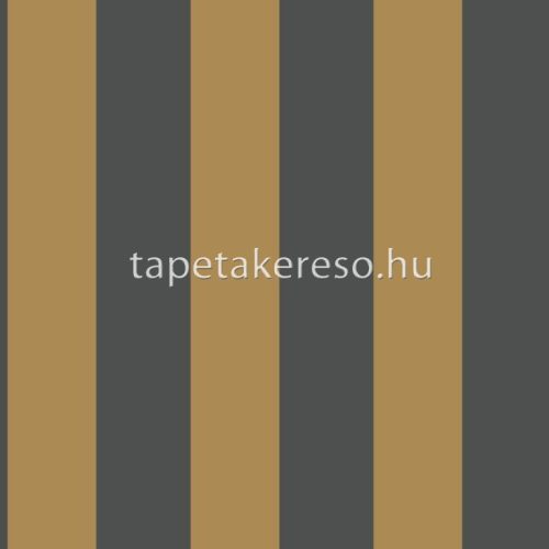Caselio Moonlight 2 vlies, vinyl anyagú fekete, arany színű csíkos modern tapéta
