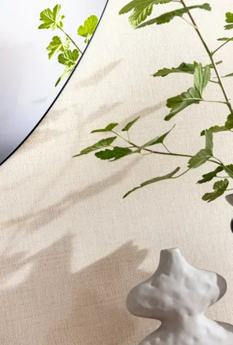 Caselio MATIERES vinyl, vlies anyagú beige színű szövethatású Natural, Modern tapéta