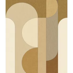   Caselio MATIERES vlies anyagú beige, barna, sárga, mustársárga, szürke színű geometriai Natural, Modern panel