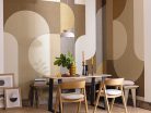 Caselio MATIERES vlies anyagú beige, barna, sárga, mustársárga, szürke színű geometriai Natural, Modern panel