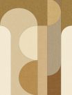 Caselio MATIERES vlies anyagú beige, barna, sárga, mustársárga, szürke színű geometriai Natural, Modern panel
