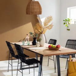   Caselio Maison Simeon, vinyl, vlies anyagú, barna színű, egyszínű, textilhatású, Modern tapéta