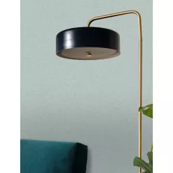   Caselio Maison Simeon, vinyl, vlies anyagú, kék színű, egyszínű, textilhatású, Modern tapéta