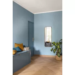   Caselio Maison Simeon, vinyl, vlies anyagú, kék színű, egyszínű, textilhatású, Modern tapéta