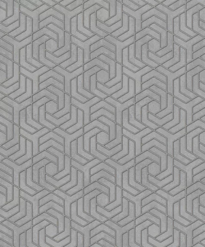 Marburg The New Design Book, vinyl, vlies anyagú, szürke, ezüst színű, geometriai, Modern tapéta