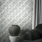 Marburg, Eclectic, vlies, vinyl anyagú, szürke színű, geometriai, 3d, Modern tapéta