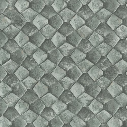 Marburg, Eclectic, vlies, vinyl anyagú, zöld színű, geometriai, 3d, Modern tapéta