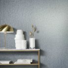Marburg, Eclectic, vlies anyagú, kék, csillámos színű, egyszínű, Modern tapéta