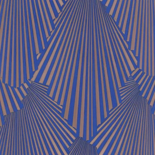 Marburg Fashion ICON Papis Loveday, vlies, vinyl anyagú, kék, bronz színű, 3d, geometriai, abszrakt, Modern tapéta