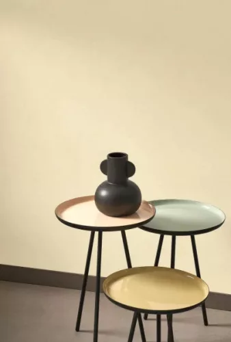 Casadeco Nest vlies, vinyl anyagú, sárga színű, karmolt, struktúrált, egyszínű, Modern tapéta