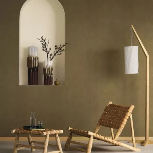 Casadeco Nest vlies, vinyl anyagú, keki színű, karmolt, struktúrált, egyszínű, Modern tapéta