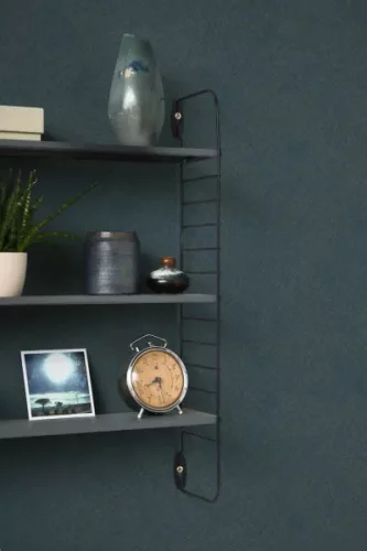 Casadeco Nest vlies, vinyl anyagú, kék színű, karmolt, struktúrált, egyszínű, Modern tapéta