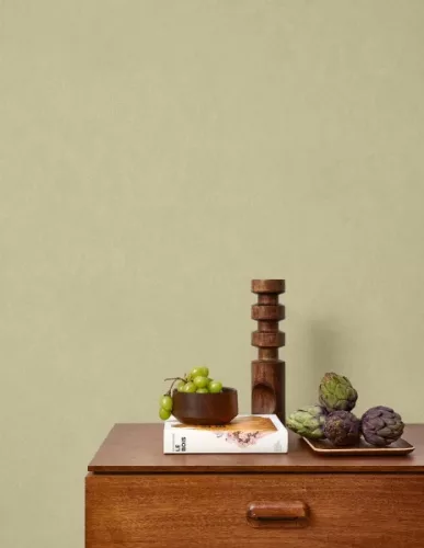 Casadeco Nest vlies, vinyl anyagú, zöld színű, karmolt, struktúrált, egyszínű, Modern tapéta